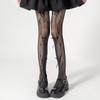 Women's Fishnet Stockings with Bowtie Girls Fish Net Tights with Designs High Waist Pantyhose Thigh High Stockings