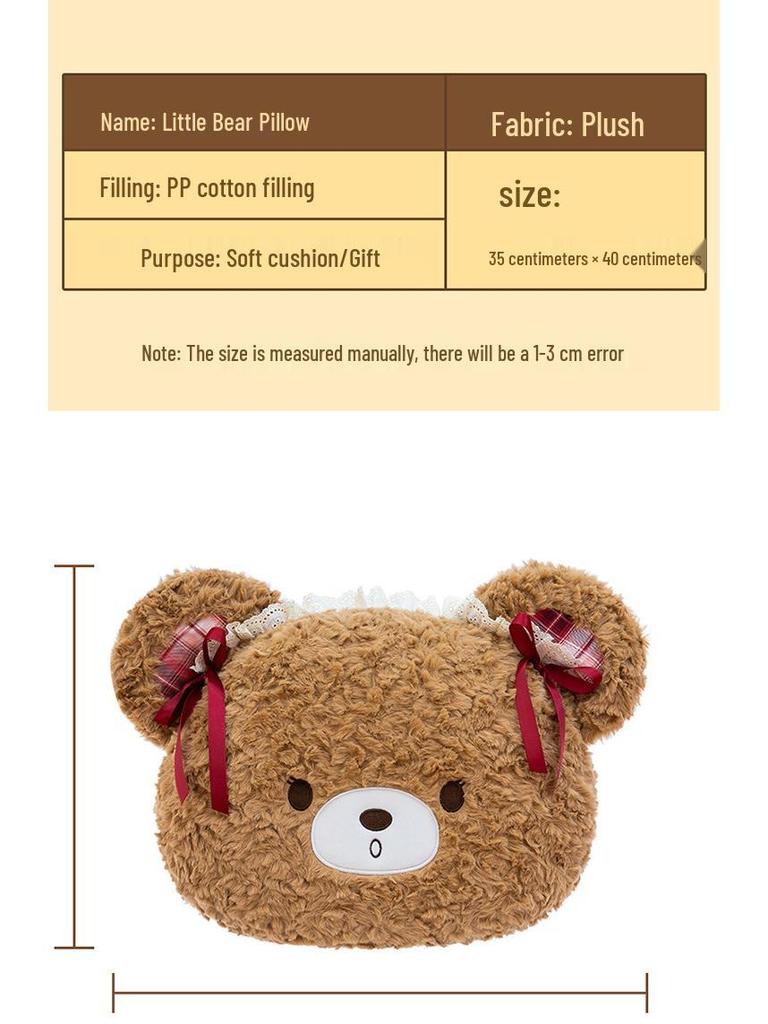 Plüsch-Schnupfenbär Kopfkissen: Kuschelkissen & Puppe für Kinder