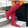 Fashion New Women New Side Zipper Low Heel Boots Fashion Suede Comfortable Shoe Casual High Top Trendy Boot Light Versatile Ladies Shoes
