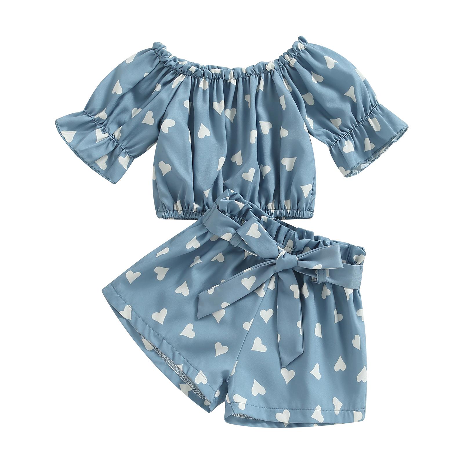 

Летний повседневный комплект шорт с цветочным принтом для маленьких девочек, топ без бретелек с короткими рукавами + эластичный пояс, шорты, комплект из 2 предметов 12-18 Months розовый