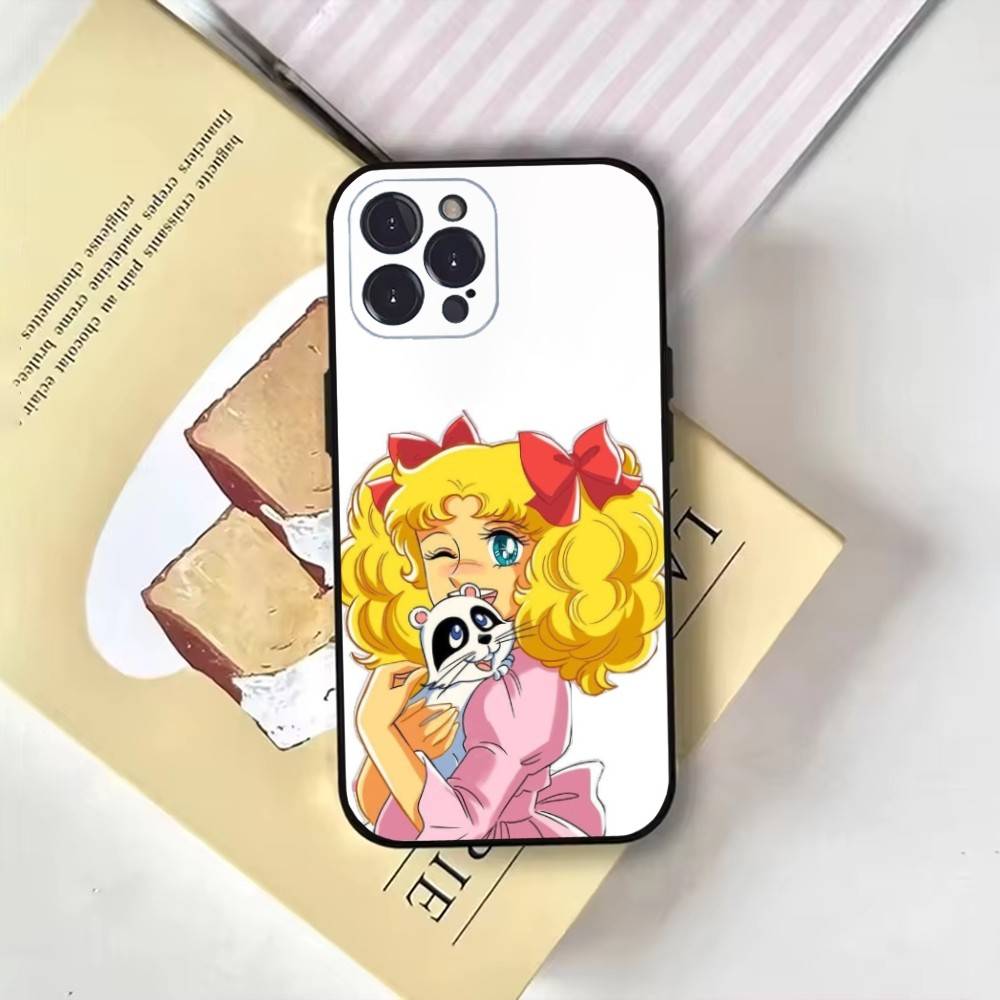 Anime Manga Candy  Phone Case For iPhone17,16,15,14,13,12,11 Plus,Pro Max,Soft Black Cover