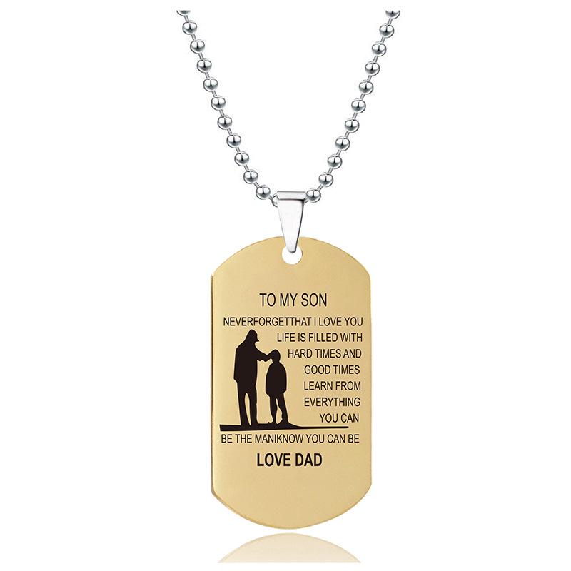 Gravierte goldene Edelstahl-Halskette: Erntedank- & Weihnachtsgeschenk