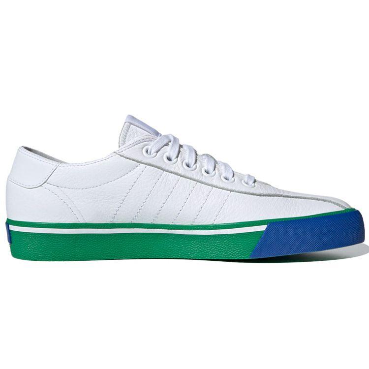 adidas Originals Love Set Super Synthetic Leather Non-Slip Low-Top Skate Shoes Unisex Sneakers White Green Blue FV9723