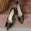 High Heels Women's Thin Heels Hollow French Socialite Pointed Silk Comfortable Single Shoes Not Tired Feet Fashion Versatile
