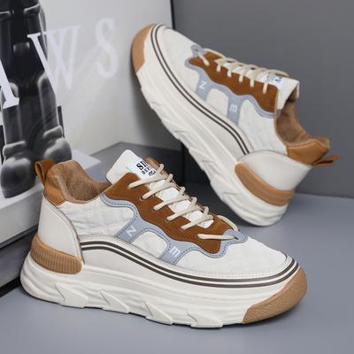 Fashion 2024 New Casual Tenis Men Shoes Trend Versatile Thick Sole Sneaker Comfort Breathable Leather Running Shoes Zapatillas De Hombre