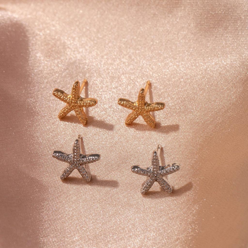 Retro Fashion Trend Starfish Earrings For Women, With Exaggerated Personality And Trendy Street Photography Earrings And Accessories