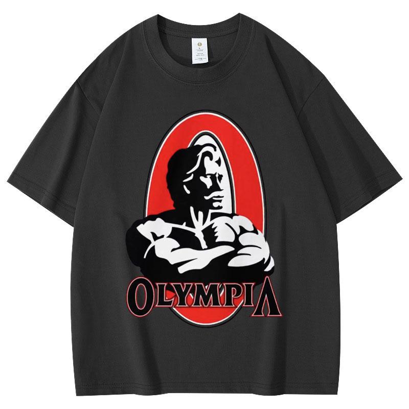 Limitiertes Olympia Gym Fitness T-Shirt Herren Damen Kleidung Mode Vintage Kurzarm T-Shirts Sommer Lässig Locker Baumwoll T-Shirts