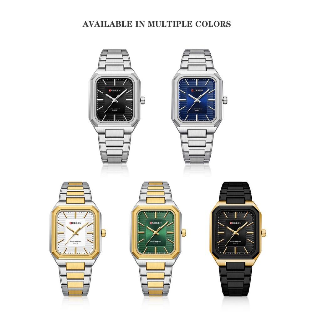CURREN Retro Fashion Quartz Men's Wristwatches Casual Business Watch Male Stainless Steel Bracelet with Luminous Hands