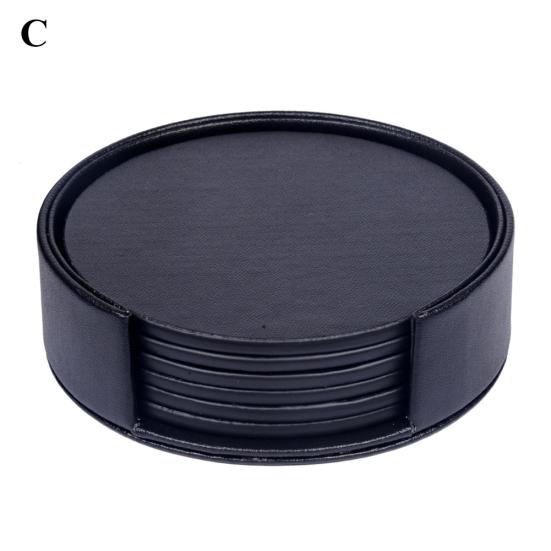 Talos 6 Stück Kunstleder-Marmor-Untersetzer, Tassenunterlage, Pad-Halter, Tischset, Esstisch-Dekoration