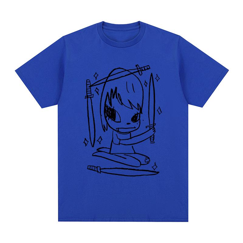 Yoshitomo Nara Vier der Schwerter T-Shirt lustig Baumwolle Herren T-Shirt Neues TEE TSHIRT Damen Oberteile Unisex
