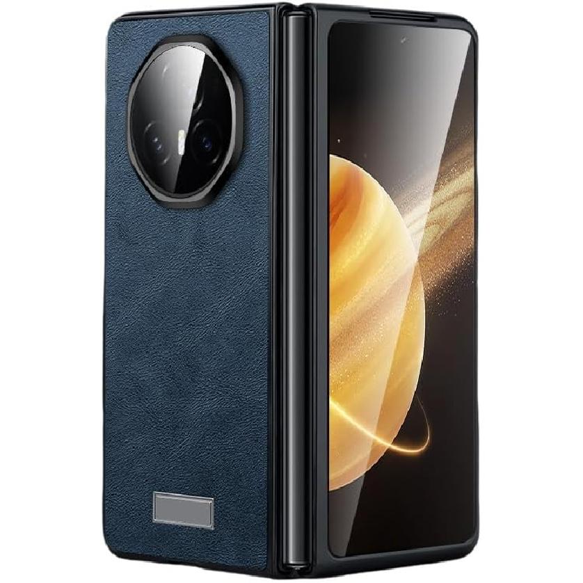 Case for Honor Magic V3, Premium PU Leather Hard PC Protection Cell Phone Case Ultra-Thin Flip Shockproof Protective Cover for Honor Magic V3,Brown