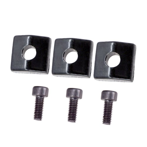 3-Piece Electric Guitar Locking Nut Clamp & Screw Suit Tremolo Bridge Replacement Parts (Black)