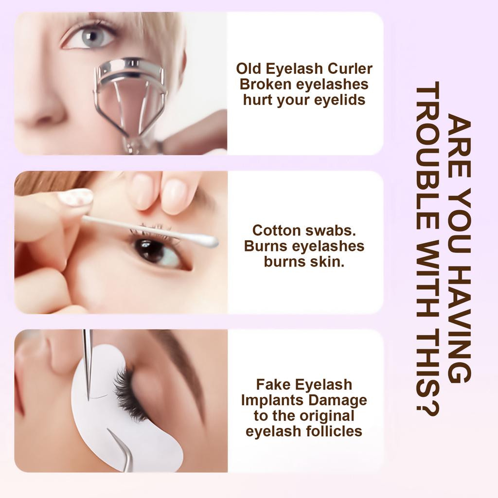 Electric Heated Eyelash Curlers Heated Lash Curler Natural Curling Long Lasting Rechargeable Eye Lash Curler Tool