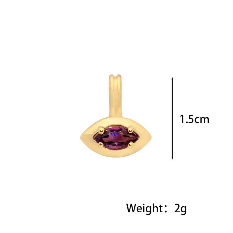 Women's Colorful Zircon Pendant Necklace Minimalist Geometric Design Bead Chain Suitable for Office Casual Wear Gifts