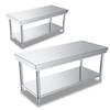Commercial 201 Stainless Steel Double-Layer Workbench