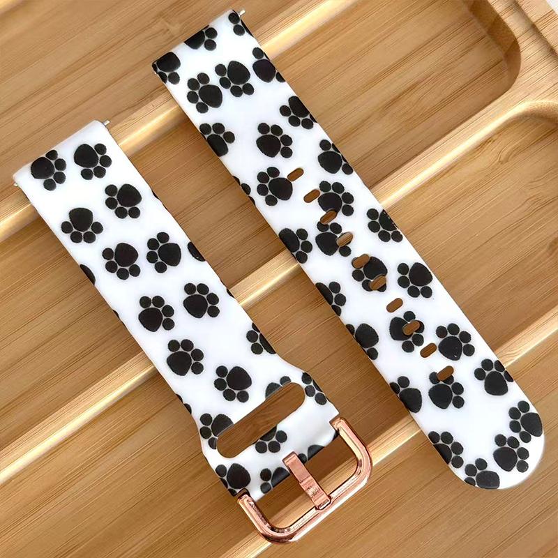 

Silicone Strap For Huawei Watch GT6 GT5 Pro GT4 41mm 46mm Sport Printing Bracelet 18mm/20mm/22mm for Samsung Galaxy Watch 7-FE-6 5 Band 22mm Universal