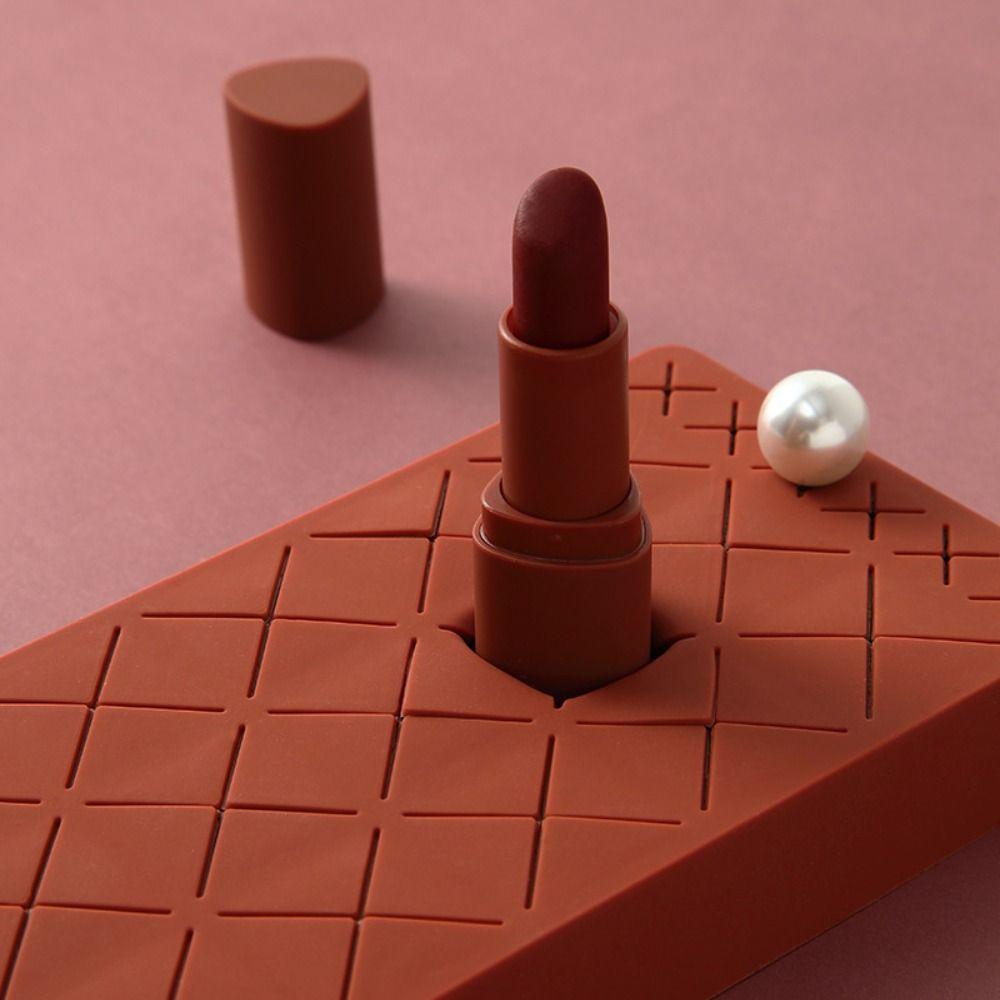 Silicone Lipstick Rack 8/18 Grid Lipstick Organizer Accessories Makeup Brush Holder  Makeup