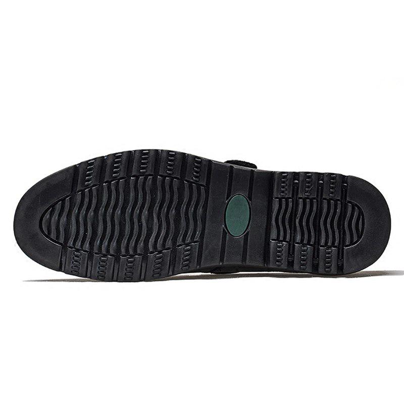 Summer Shoes Men Sandals Cow Leather Casual Shoes Brand Male Sandals Non-slip Black Brown K172