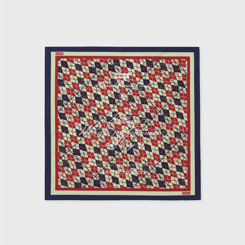 

EENK Argyle Pattern Bandana (55cm x 55cm) - Red OS