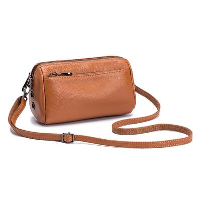 European-American Women's Large Capacity Genuine Leather Crossbody Bag