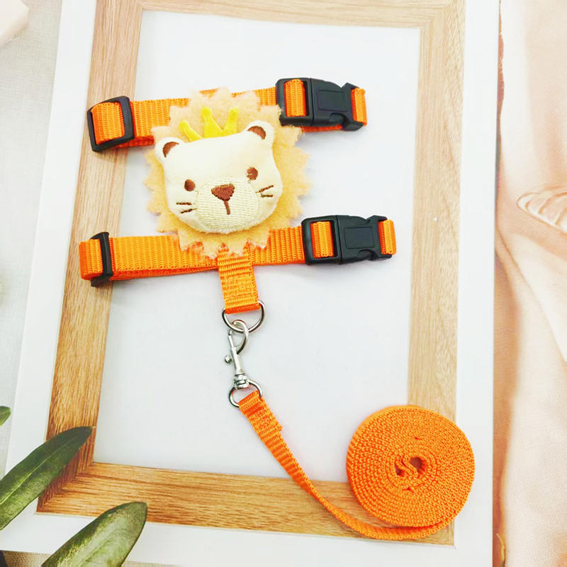 Cute Pet Dog Walking Supplies Towing Rope Chest Strap Collar Adjustable Cat Harness Small Medium Pets' Accessories Small Animals