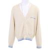 Dior [Domestic Regular] 443M204AT879 Wool and Alpaca Knit Cardigan / Tops L Ivory / BlueUsed