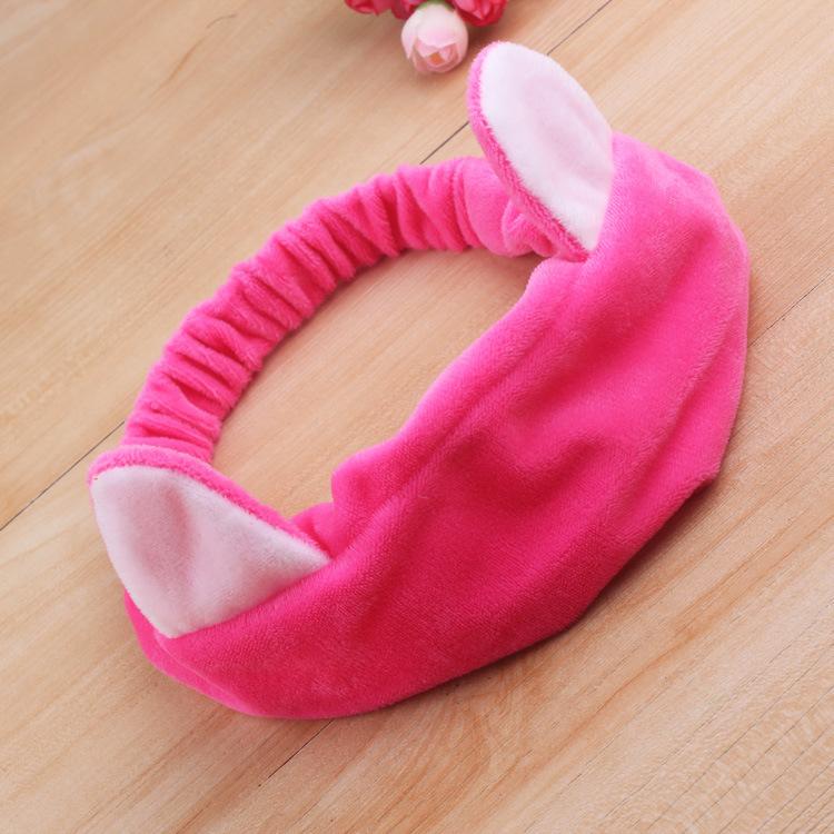 2021 Soft Velvet Spa Headband Korean Skincare Cat Ear Face Wash Headbands for Makeup Shower Bath