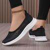 Hollow Single Shoes New Large Size Lace Walking Shoes Breathable Mesh Mother Sports Lazy Shoes