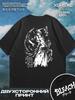 Schwarzes T-Shirt Ulquiorra Bleach beidseitiger Druck Herren-T-Shirt Damen-T-Shirts mit Aufdruck von Buchstaben Kurzarm-T-Shirt Lässiges Street-T-Shirt Top