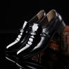See Men 'S Patent Leather Oxfords Fashion Design Black Party Buckle Business Shoes White Wedding Dress Shoes Plus Size38 -48