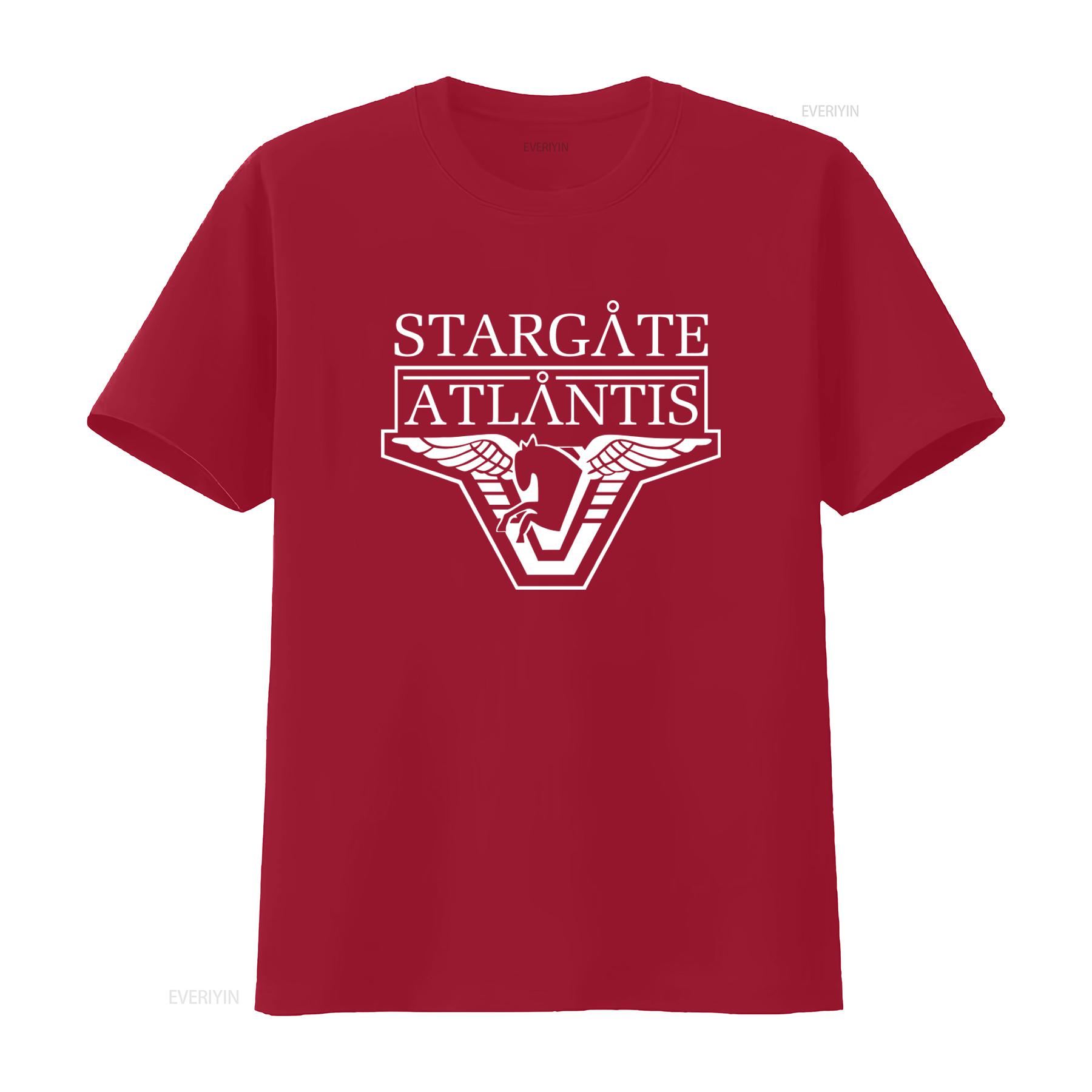 Stargate Atlantis T Shirt SG1 Universe Origins Star Gate TV Show Sci Fi vintage Washed Breathable graphic streetwear S