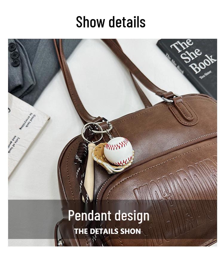 Women's Retro Y2K Underarm Bowling Bag: Large Capacity, Simple, Versatile Shoulder Handbag for Casual Commute.