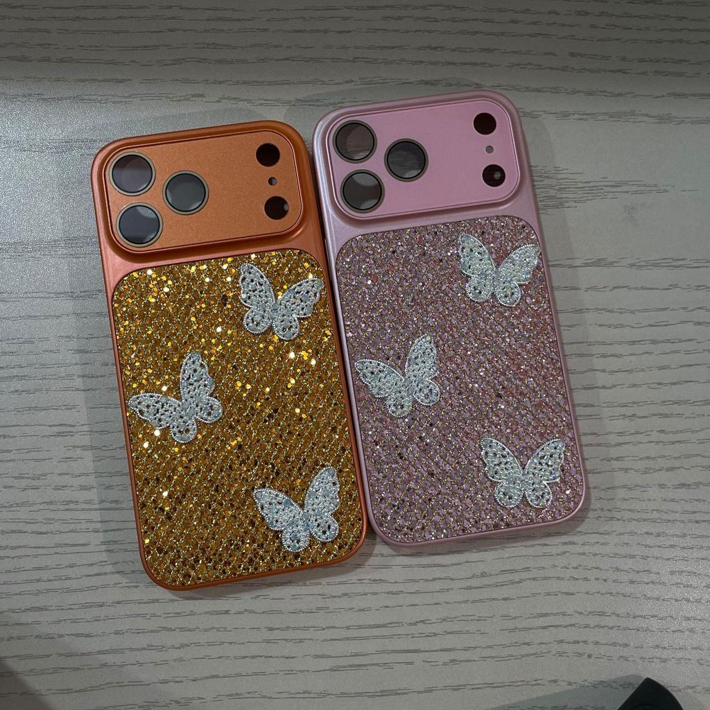 Korean Style High-End Sparkly Bow Case for iPhone 17 Pro Max and Apple 16 & 15 Models.