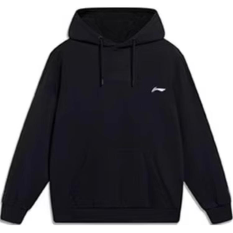 

Li-Ning Толстовка мужская спортивная с капюшоном, свободного кроя, с длинным рукавом, стандартная, черная AWDNA99-1 S