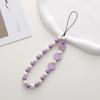 New Heart-Shaped Beaded Phone Chain, Wooden Heart Accessory, Anti-Drop and Anti-Loss Phone Case Pendant, Wristband