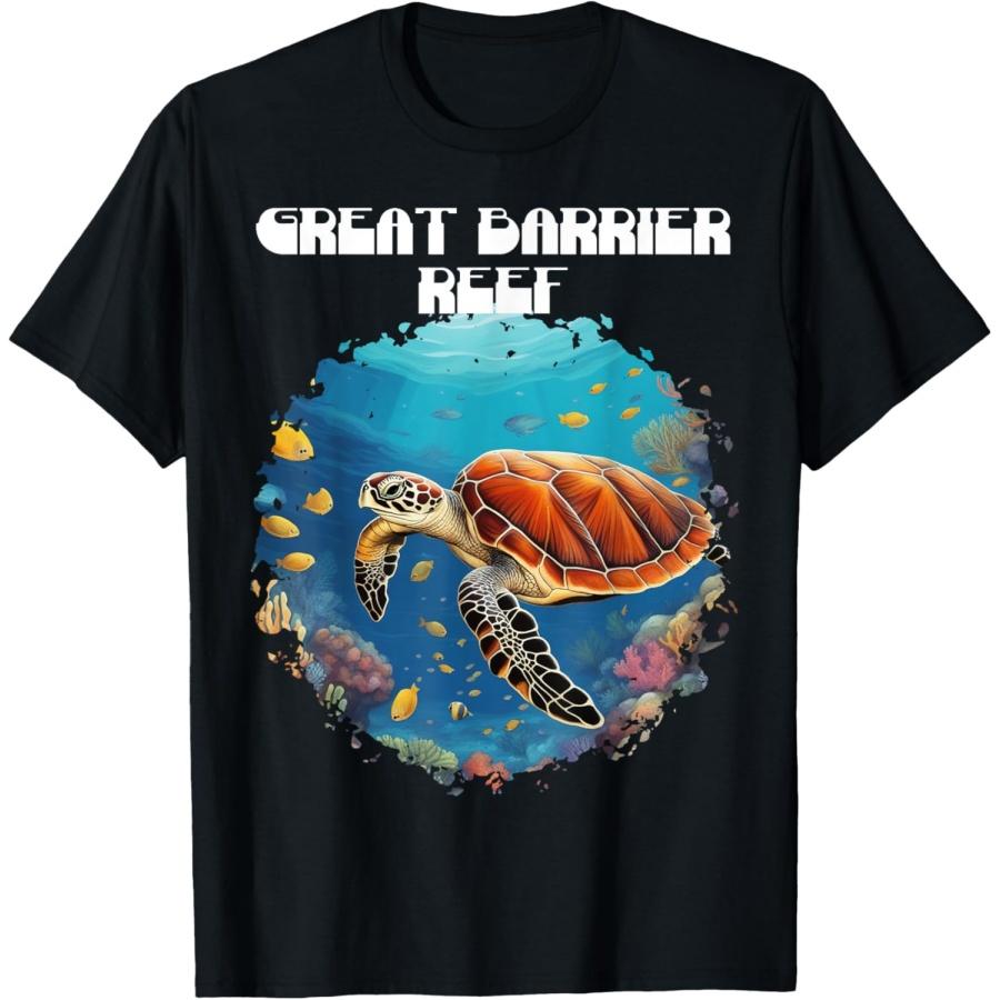 Coral reef Sea Turtle Diving Australia Great Barrier Reef T-Shirt S