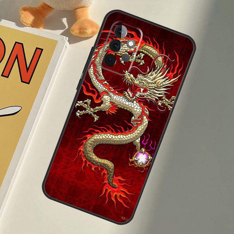 Fashion Chinese Dragon For Samsung Galaxy A15 A55 A35 A53 A33 A13 A36 A56 A26 A16 A22 A32 A52 A54 A34 A05 A06 Case