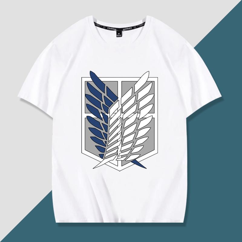 Japanese anime Attack on Titan handsome printed summer 100% cotton T-shirt fashion casual men's streetwear