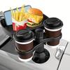 Adjustable Base Cup Holder Food Trays 360° Rotation Car Food Storage Rack  Car Accessories