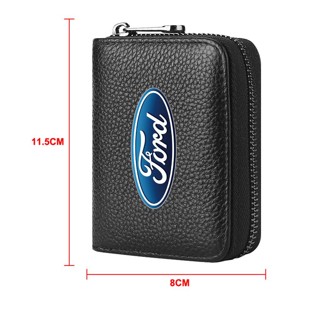 AAAMR1 Car Multifunction Organizes Wallet Driver License Credit ID Card Holder Bag For Ford ST FOCUS 2 3 Mondeo Fiesta Kuga MK2 MK3 MK4