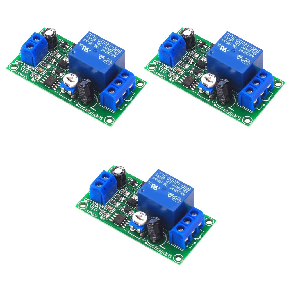 5-1PCS Time Delay Relay Module 12V DC Delay Relay Module NE555 0-60 Seconds Adjustable Timer Relay Board Electrical Equipment