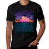 Beach Sunset Synthwave Tshirt Breathable Lightweight Summer Top Tshirt