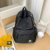 Minimalist Nylon School Backpack For Girls With Letter Pattern And 10in Laptop Compartment
