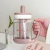 Leakproof Portable Drink Bottle With Straw Water Cup Tea Cup Water Sippy Cup  School