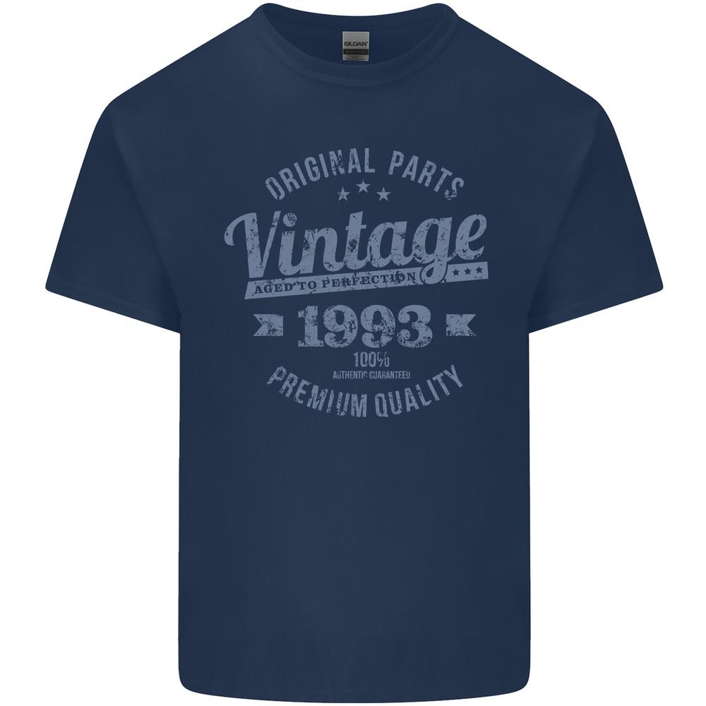 Vintage Year 32nd Birthday 1993 Mens Light Cotton T-Shirt Navy Blue Unisex T-Shirt S