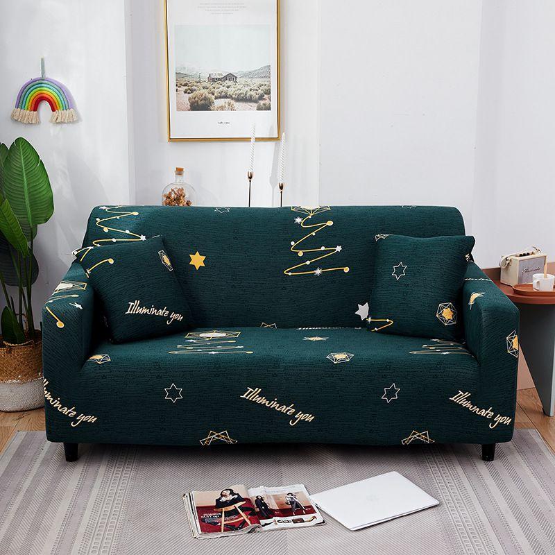 Geometric Abstract Printing Stretch Sofa Cover For Living Room Soft And Wrinkle Resistant Fabric