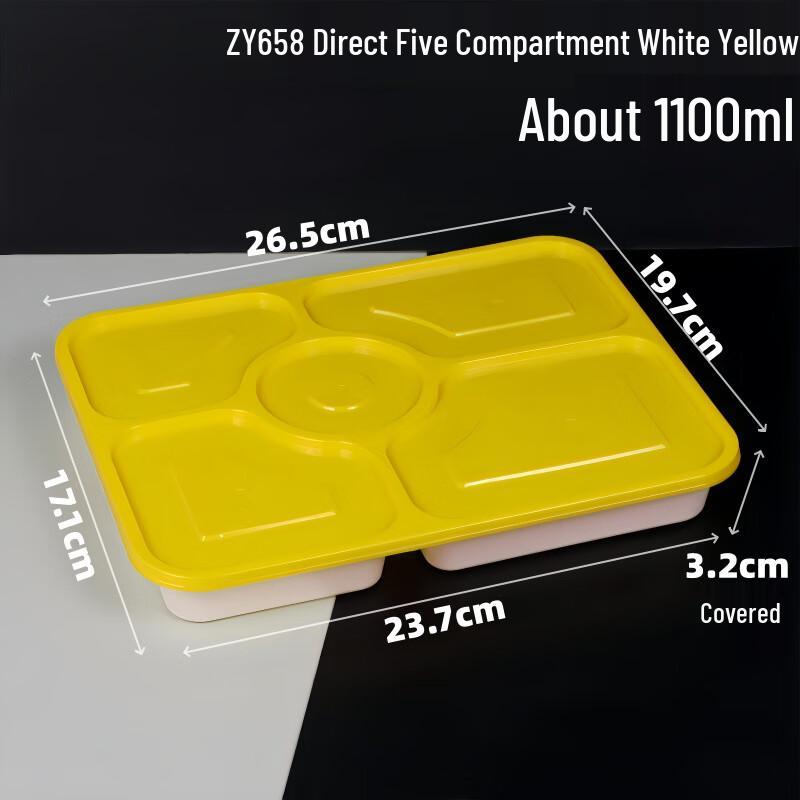 MOLUONA Disposable 5-Compartment Meal Prep Containers