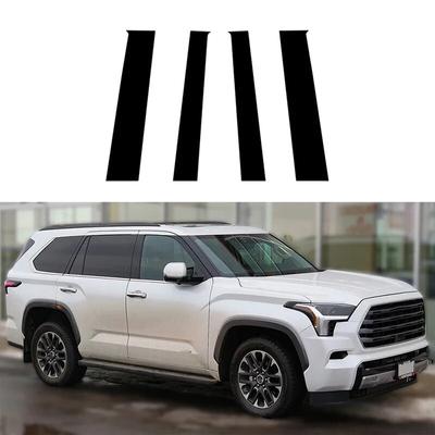 4Pcs Car Door Window Trim Pillar Posts Molding Cover Stickers for Toyota Sequoia XK60 2008 2009 2010-2022 XK80 2023 Accessories