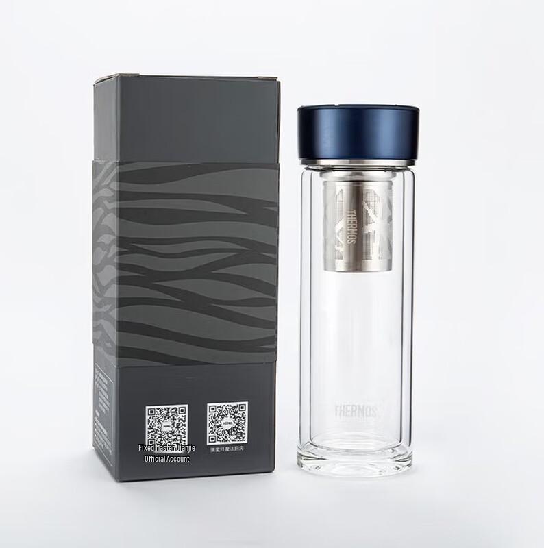 Thermos Double-Layer Glass Tea Infuser Bottle