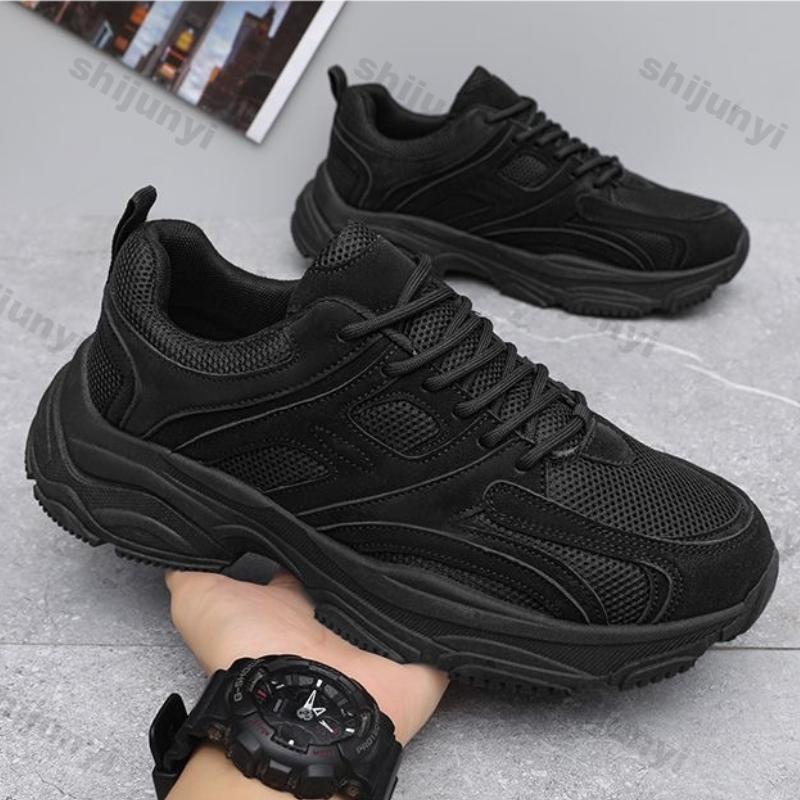 

Fashion Men Fashion Casual Sports Shoes Men Spring Autumn Platform Sneakers Comfortable Breathable Anti-slip Wear-resistant Running Shoe 39 чёрный